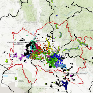 Map of Phoenix area