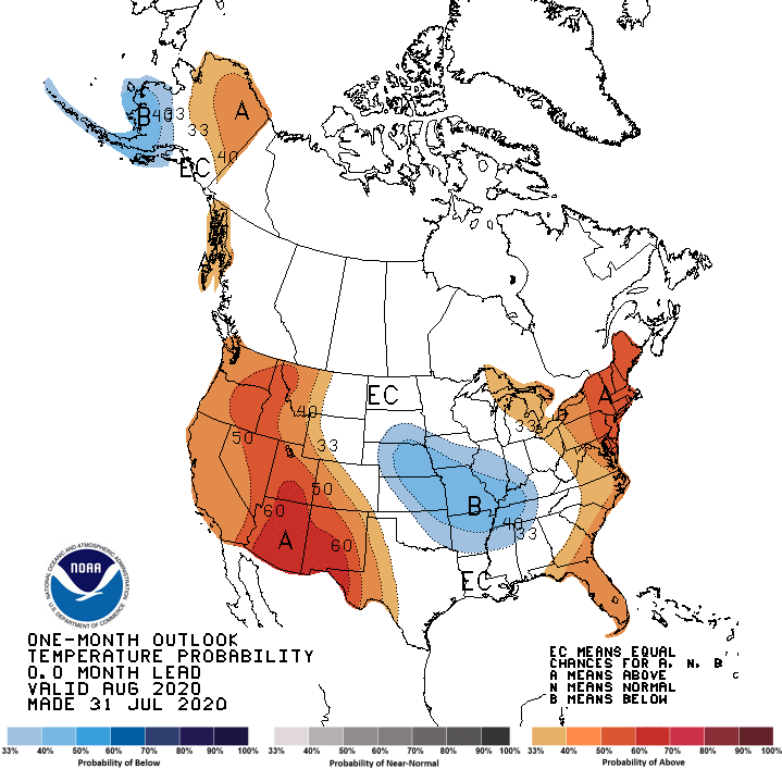One-Month Outlook Temperature Probability