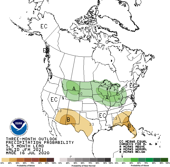 Three-Month Outlook Precipitation Probability
