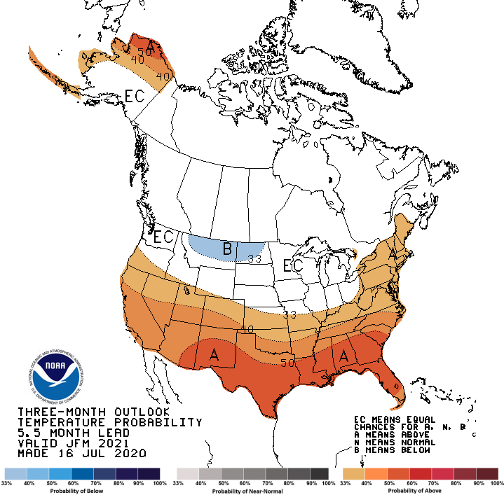 Three-Month Outlook Temperature Probability