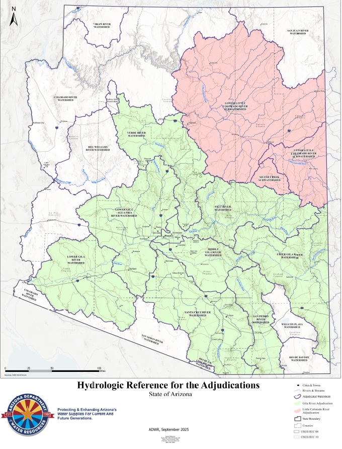 Hydrologic Reference for the Adjudications Map