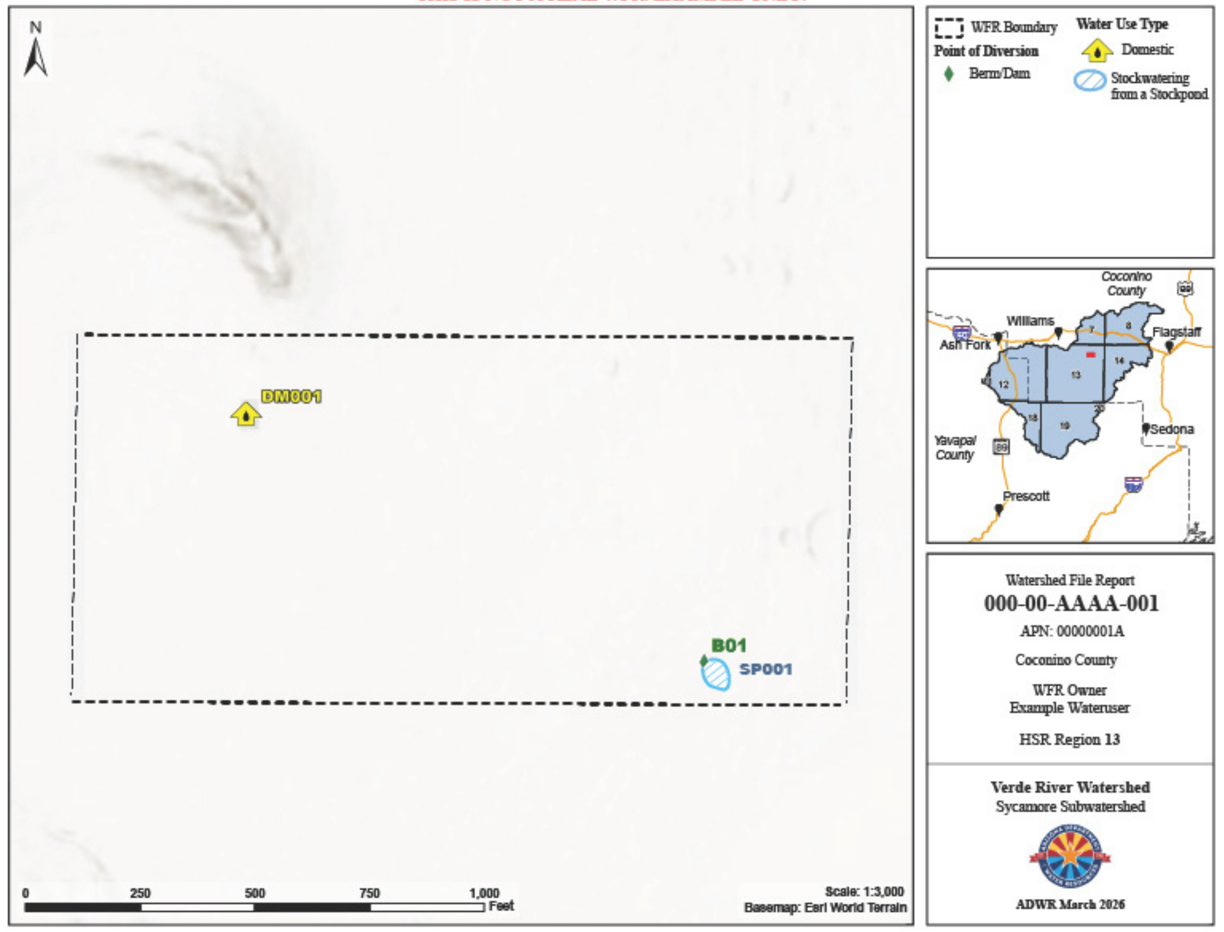 Example image of a Watershed File Reports
