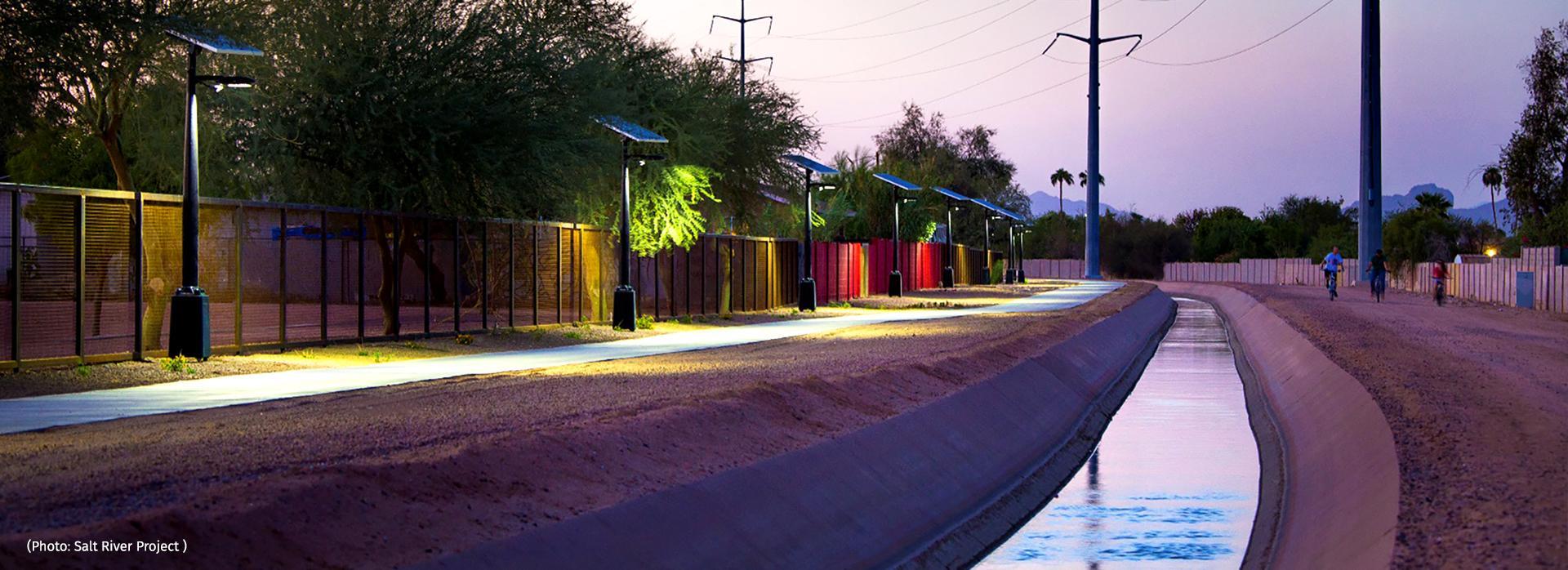 SRP canal at dusk. 