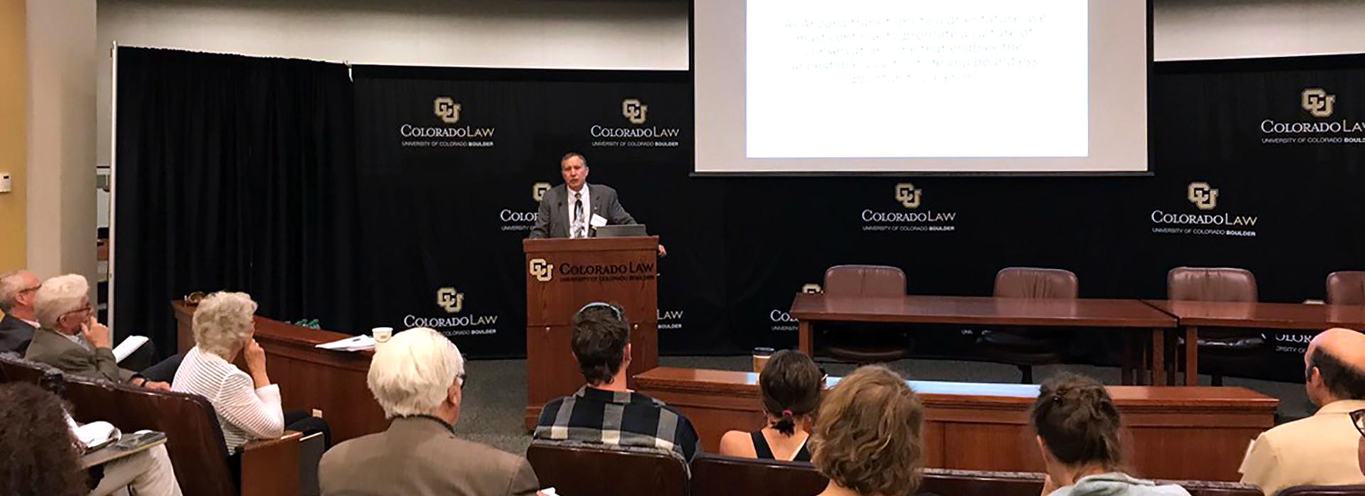 ADWR Director talking at the Colorado U. 