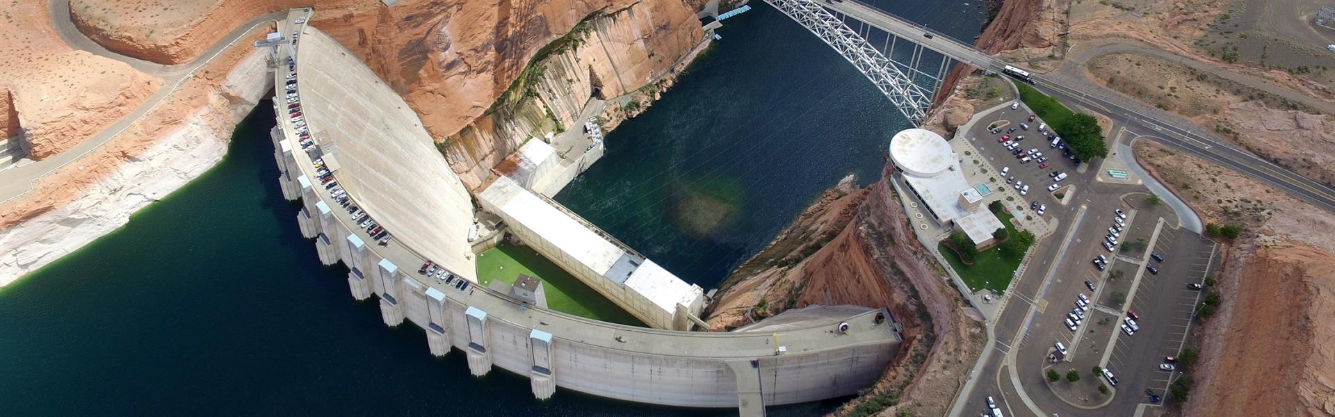 Arial View of Glen Canyon Dam