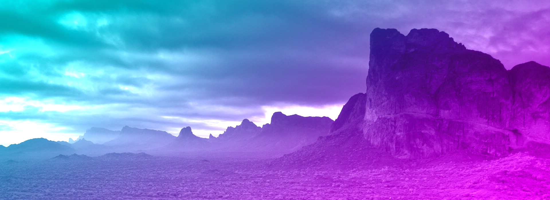 Ranegras Plain mountain range stylized with a color gradient. 