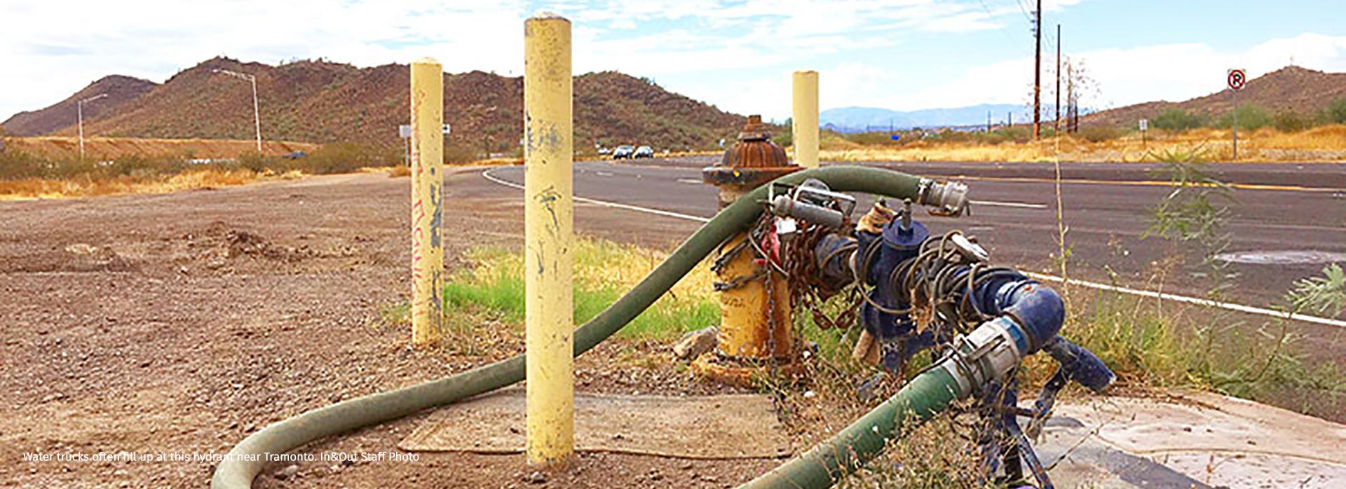 Hydrant that is used by water trucks to fill up their tanks. 