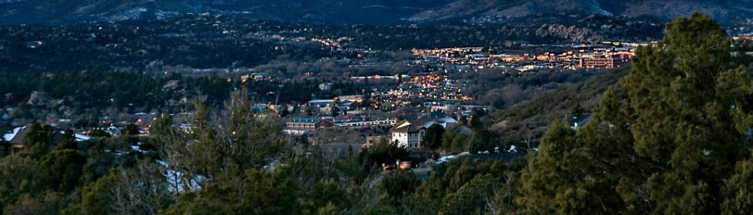 Prescott cityscape photo from nature. 