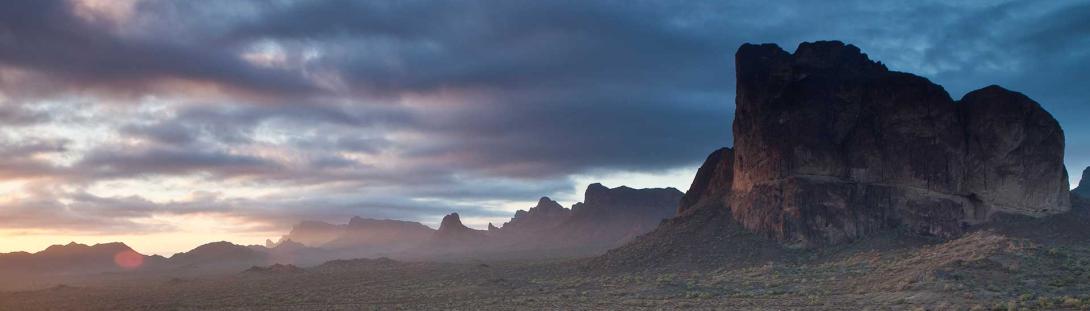 Photo Courtesy of Bureau of Land Management. At a height of over 2,800 feet, Courthouse Rock rises abruptly from the desert floor, near the northern boundary of the Eagletail Mountains Wilderness in La Paz County, Arizona. 