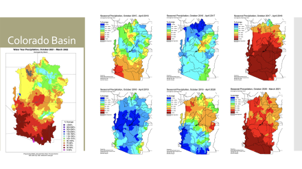 Seasonal Precipitation as a Percent of Average within the Colorado River Basin