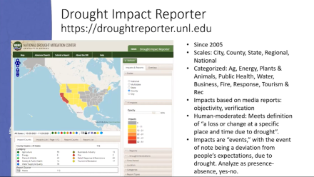 Visualizations of the Impact of Drought from the National Drought Mitigation Center