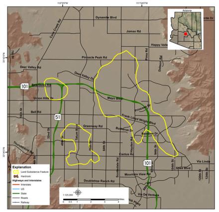 Scottsdale and Northeast Phoenix Land Subsidence Area