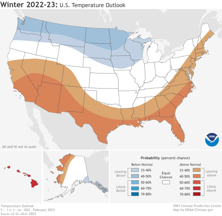 Winter 2022-23 US Temperature Outlook