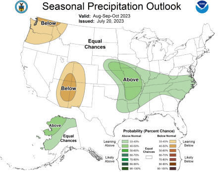 Official Three Month Seasonal Precipitation Outlook Issued by NOAA