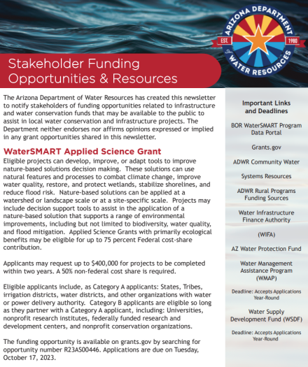 Stakeholder Funding Opportunities and Resources