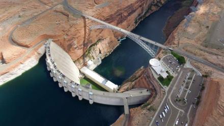 Dam holding back water
