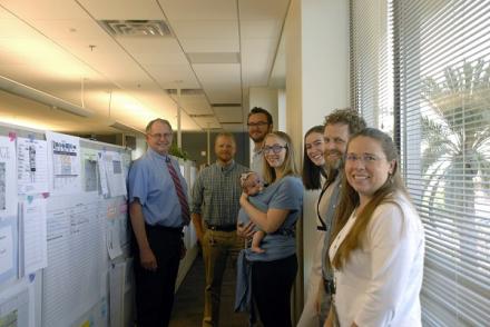 David McKay, manager of Recharge Permitting; John Riggins, Statewide Strategic Planning specialist; Eddie St. Pierre, Recharge Permitting; Juniper and Mom; and, Mallory Orme, Chris Jones and Shannon Reif of Recharge Permitting