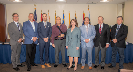 Peter Nelson of California; John J. Entsminger of Nevada; L. James Eklund of Colorado; Tom Buschatzke of Arizona; Bureau of Reclamation Commissioner Brenda Burman; John R. D’Antonio, Jr. of New Mexico; Norm Johnson of Utah; and, Pat Tyrrell of Wyoming
