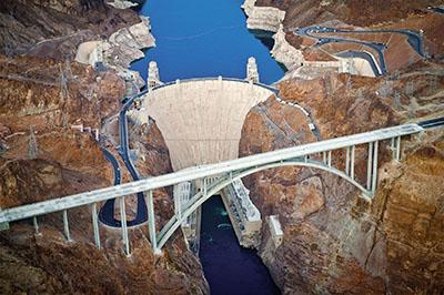 Aerial of Hoover Dam