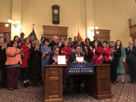 Governor Doug Ducey today signed historic legislation ratifying Arizona’s Drought Contingency Plan (DCP), marking the passage of one of the most significant pieces of water legislation in Arizona since the Groundwater Management Act of 1980