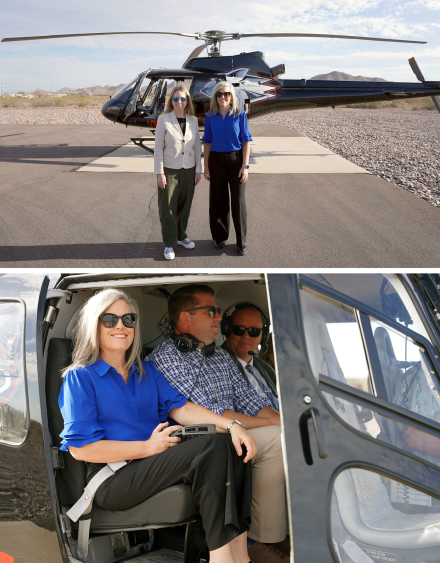 The event at the headquarters of the Central Arizona Project included a helicopter fly-over for the Governor of parts of the 336-mile CAP canal system (Photo courtesy of Central Arizona Project)