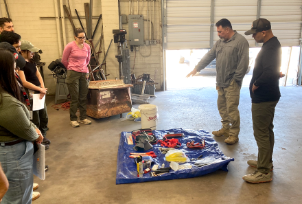 Mark Perez and Nick Valverde detailing the various necessary items to check before leaving 