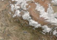 Snowpack mountains. 